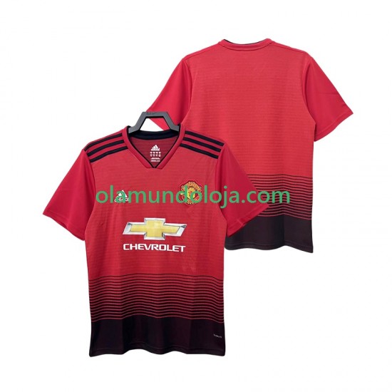 Camisola Manchester United 2018 2019 Retro Homem Equipamento Primeiro Manga Curta